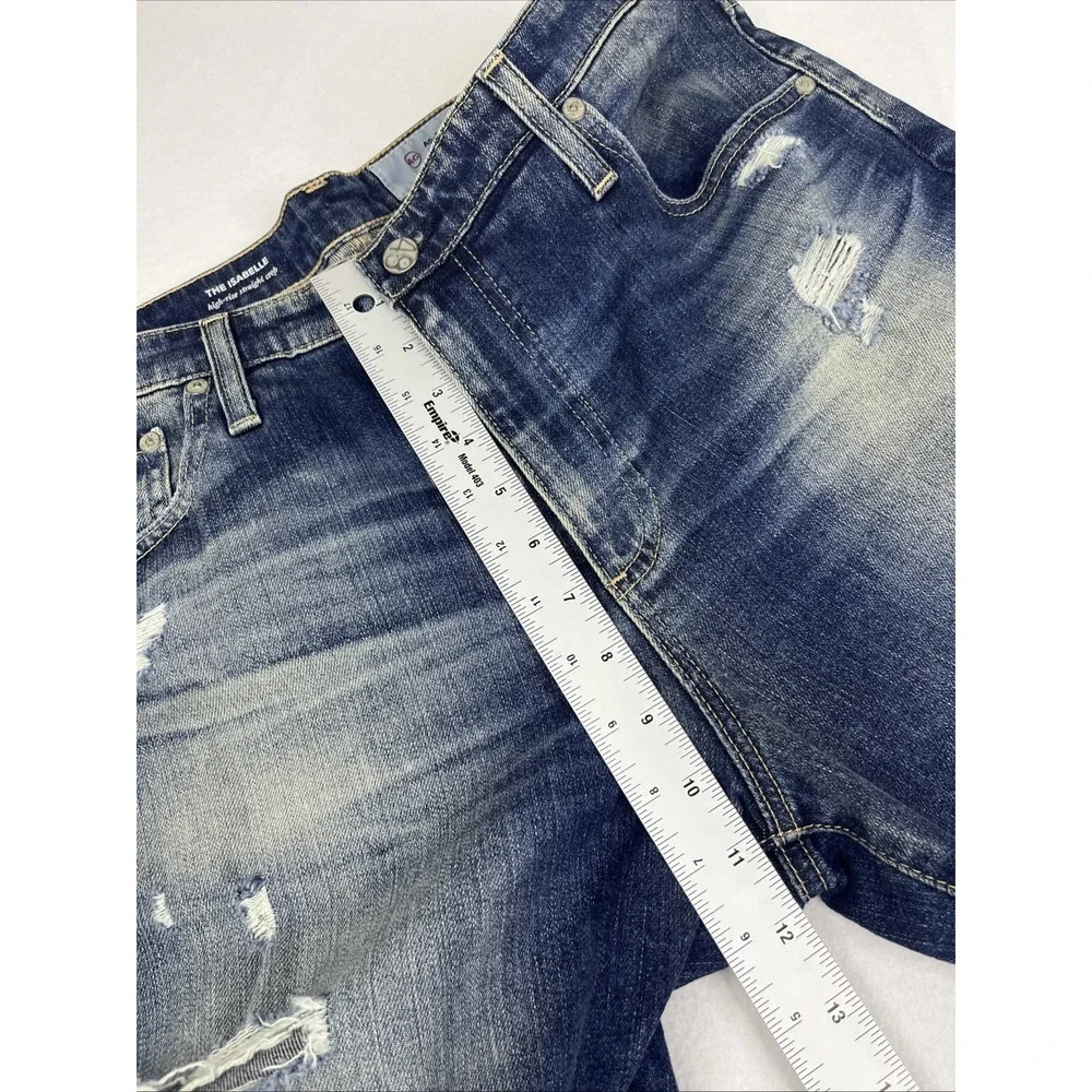 AG Adriano Goldschmied Isabelle High Rise Straight Crop Jeans 32 LED1753-17Y-FTS